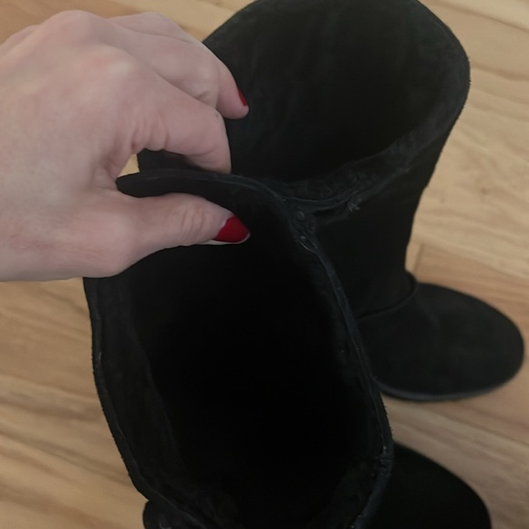 Live + ECH Black Suede fur Shearling Wool Boots size 36 like new - Picture 13 of 16